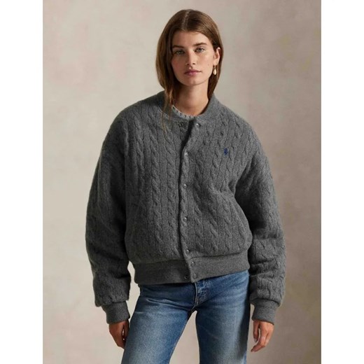 POLO RALPH LAUREN Wełniana kurtka bomber | Relaxed fit | z dodatkiem kaszmiru ze sklepu Gomez Fashion Store w kategorii Kurtki damskie - zdjęcie 186186470