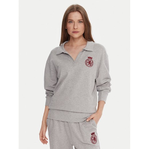 Tommy Hilfiger Bluza UW0UW06078 Szary Regular Fit ze sklepu MODIVO w kategorii Bluzy damskie - zdjęcie 186186671