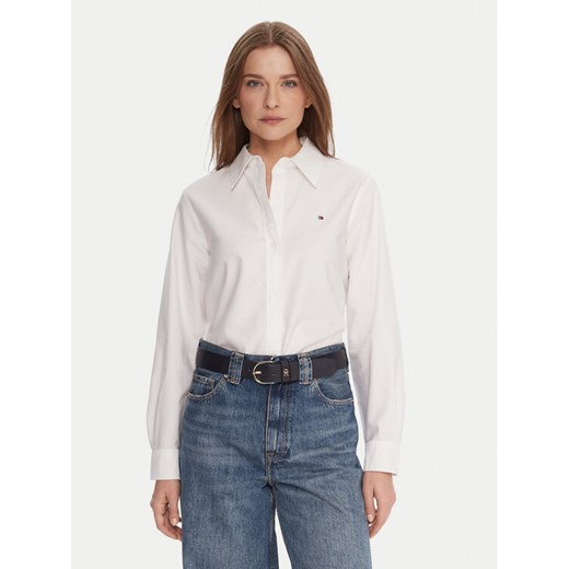 Tommy Hilfiger Koszula WW0WW46111 Biały Relaxed Fit ze sklepu MODIVO w kategorii Koszule damskie - zdjęcie 186186682