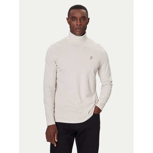 KARL LAGERFELD Golf 755023 554226 Beżowy Regular Fit ze sklepu MODIVO w kategorii Swetry męskie - zdjęcie 186186683
