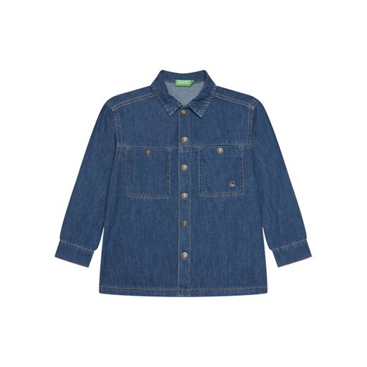 United Colors Of Benetton Koszula jeansowa 5AD6CQ04C Niebieski Oversize ze sklepu MODIVO w kategorii Koszule chłopięce - zdjęcie 186186684