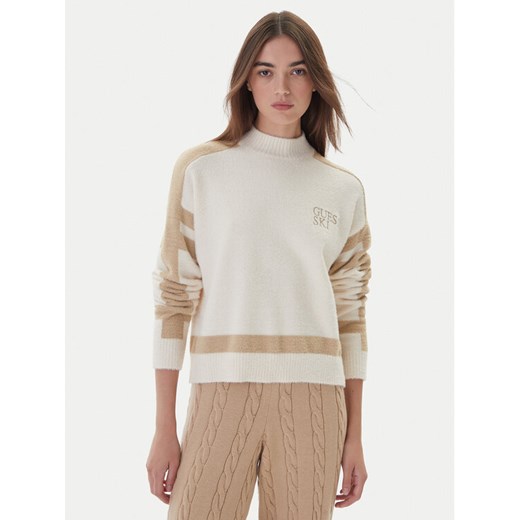 Guess Golf W5BR78 Z4242 Écru Relaxed Fit ze sklepu MODIVO w kategorii Swetry damskie - zdjęcie 186186732