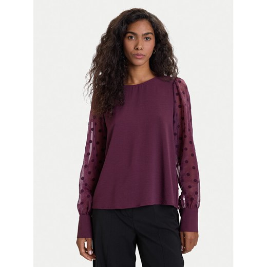 Vero Moda Bluzka Alva 10337474 Fioletowy Regular Fit ze sklepu MODIVO w kategorii Bluzki damskie - zdjęcie 186186773
