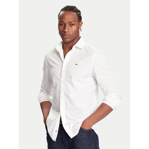 Tommy Jeans Koszula DM0DM22026 Biały Regular Fit ze sklepu MODIVO w kategorii Koszule męskie - zdjęcie 186186784
