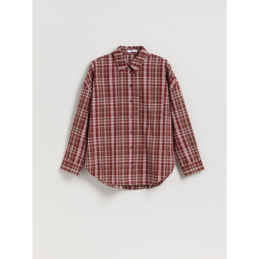 Reserved - Koszula w kratę - bordowy ze sklepu Reserved w kategorii Koszule damskie - zdjęcie 186188521