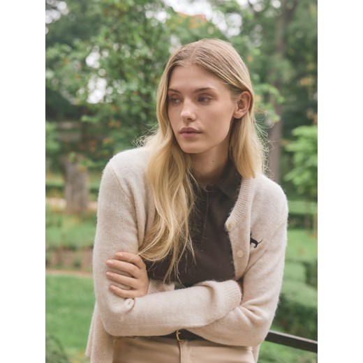 Reserved - T-shirt polo - ciemnobrązowy ze sklepu Reserved w kategorii Bluzki damskie - zdjęcie 186189154