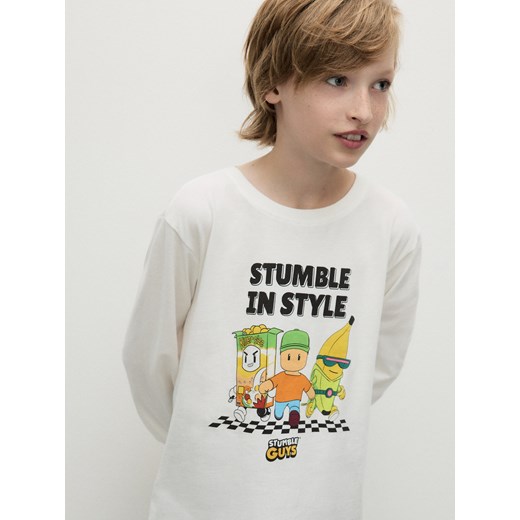 Reserved - Piżama Stumble Guys - złamana biel ze sklepu Reserved w kategorii Piżamy dziecięce - zdjęcie 186189780