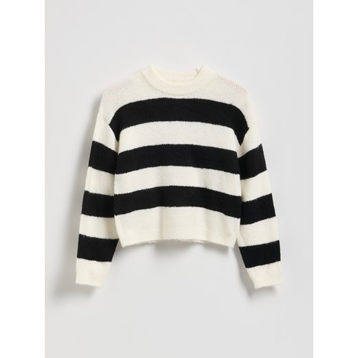 Reserved - Sweter w paski - wielobarwny ze sklepu Reserved w kategorii Swetry dziewczęce - zdjęcie 186190482