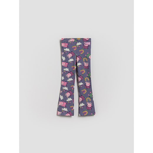 Reserved - Legginsy flare Świnka Peppa - fioletowy ze sklepu Reserved w kategorii Spodnie dziewczęce - zdjęcie 186190690