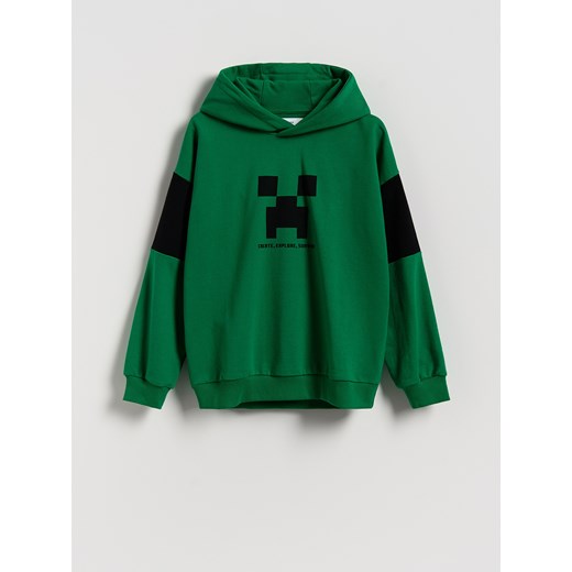 Reserved - Bluza Minecraft - zielony ze sklepu Reserved w kategorii Bluzy chłopięce - zdjęcie 186190820