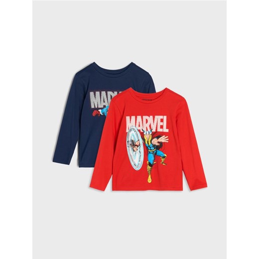 Sinsay - Koszulki z długimi rękawami 2 pack Marvel - wielobarwny ze sklepu Sinsay w kategorii T-shirty chłopięce - zdjęcie 186191931