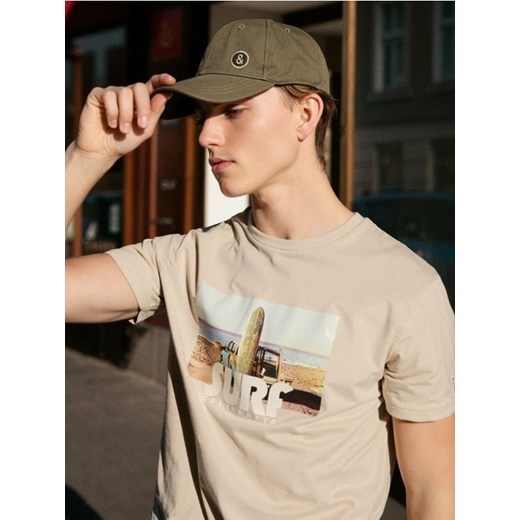 Sinsay - Czapka z daszkiem - zielony ze sklepu Sinsay w kategorii T-shirty męskie - zdjęcie 186191934