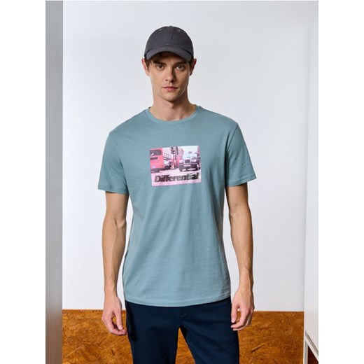 Sinsay - Koszulka z nadrukiem - szary ze sklepu Sinsay w kategorii T-shirty męskie - zdjęcie 186191963