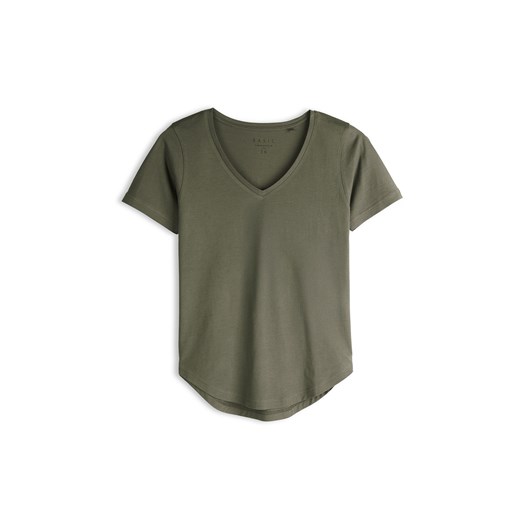 GATE Podstawowy bawełniany t-shirt z dekoltem w serek 34 ze sklepu gateshop w kategorii Bluzki damskie - zdjęcie 186192533