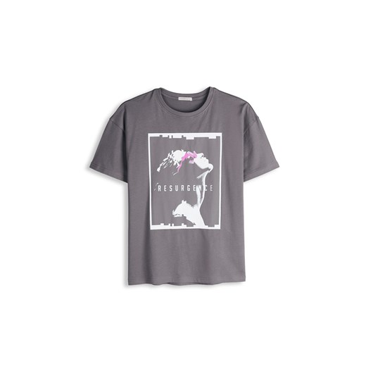 GATE Bawełniany t-shirt z nadrukiem 34 ze sklepu gateshop w kategorii Bluzki damskie - zdjęcie 186192534