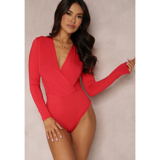 Czerwone Body Omphano ze sklepu renee.pl w kategorii Body damskie - zdjęcie 186192754