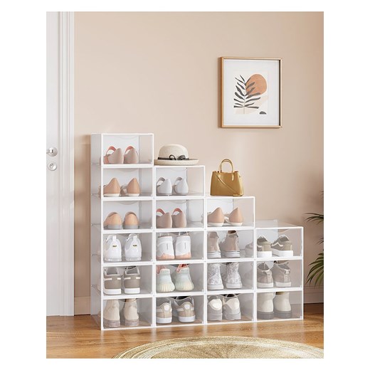 Songmics Pudełka (18 szt.) w kolorze białym na buty - 23 x 14,5 x 33,2 cm Songmics onesize okazja Limango Polska