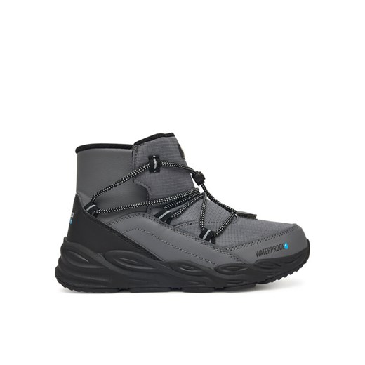 Śniegowce Skechers Turbo Tread 406385L CCBK Szary ze sklepu eobuwie.pl w kategorii Buty zimowe dziecięce - zdjęcie 186193063