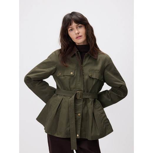 Reserved - Kurtka z paskiem - oliwkowy ze sklepu Reserved w kategorii Kurtki damskie - zdjęcie 186193873