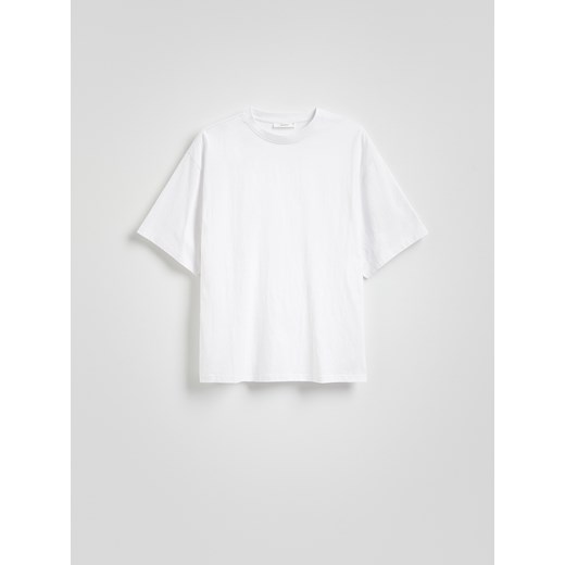 Reserved - Bawełniany t-shirt oversize - biały ze sklepu Reserved w kategorii Bluzki damskie - zdjęcie 186195122