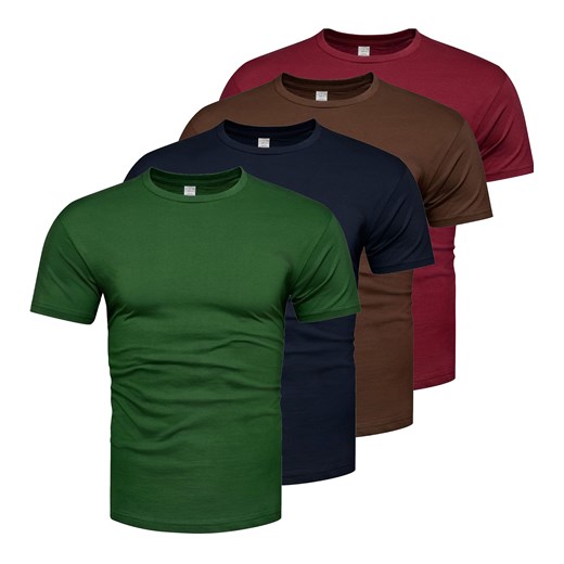 Koszulka męska komplet 4sztuki kolory Recea ze sklepu Recea.pl w kategorii T-shirty męskie - zdjęcie 186195892