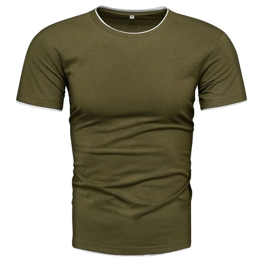 Koszulka męska t-shirt zielony Recea ze sklepu Recea.pl w kategorii T-shirty męskie - zdjęcie 186195923