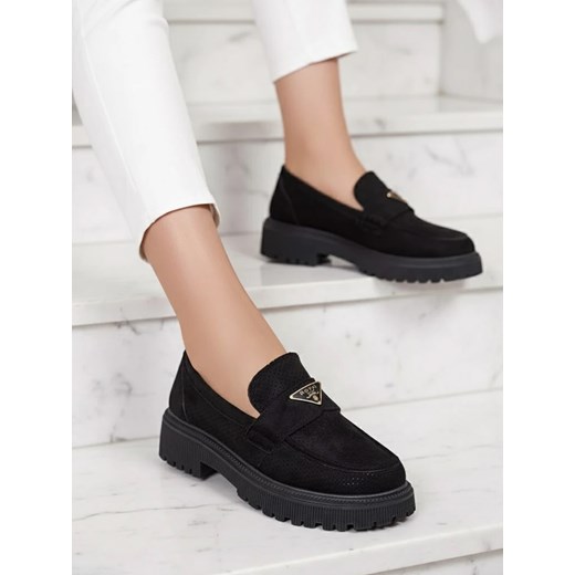 Eleganckie Buty Damskie Nera z Ekoskóry ze sklepu royalfashion.pl w kategorii Mokasyny damskie - zdjęcie 186196010
