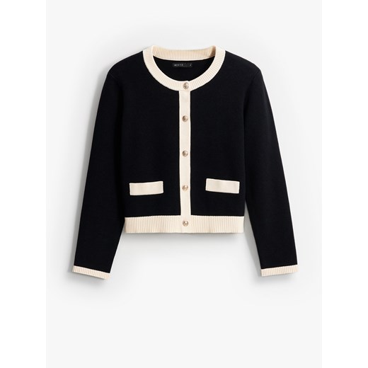 Mohito - Czarny kardigan - czarny ze sklepu Mohito w kategorii Swetry damskie - zdjęcie 186196232