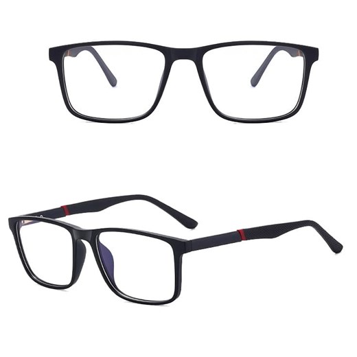 Męskie okulary zerówki do komputera BLUE LIGHT z flexami 25133A ze sklepu Stylion w kategorii Okulary zerówki męskie - zdjęcie 186196493