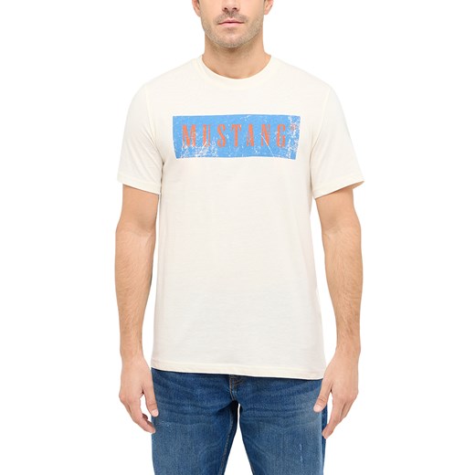 Męski T-Shirt Mustang Style Austin Whisper White 1016274 2013 ze sklepu YouNeedit.pl w kategorii T-shirty męskie - zdjęcie 186196884