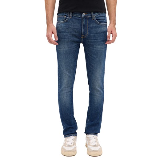 Męskie Spodnie Jeansowe Mustang Style Frisco Skinny Denim Blue 1016307 5000 883 ze sklepu YouNeedit.pl w kategorii Jeansy męskie - zdjęcie 186196990