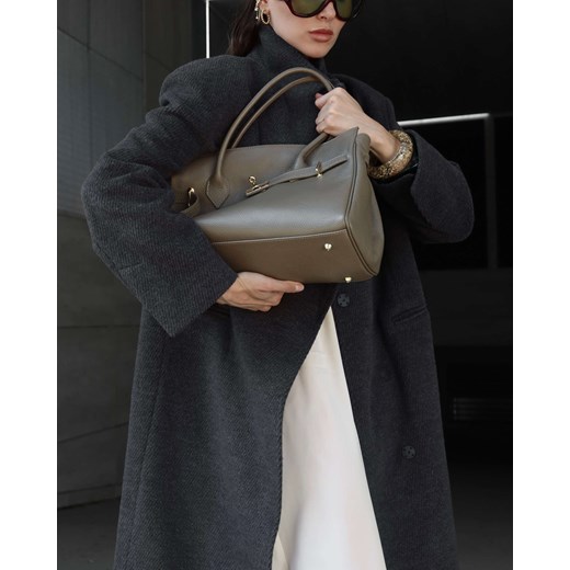 Estro: Duża brązowa torebka damska z włoskiej skóry naturalnej Premium Estro One Size Estro