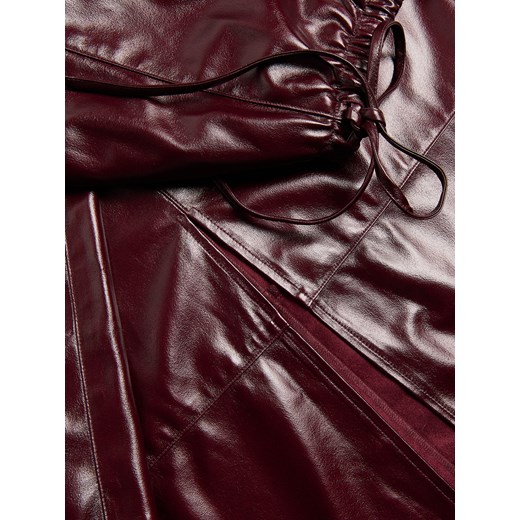 Reserved - Spódnica z imitacji skóry - bordowy Reserved XL Reserved