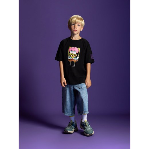 Reserved - T-shirt SpongeBob - czarny ze sklepu Reserved w kategorii T-shirty chłopięce - zdjęcie 186197711