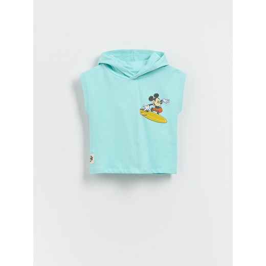 Reserved - Bawełniany t-shirt Mickey Mouse - miętowy ze sklepu Reserved w kategorii T-shirty chłopięce - zdjęcie 186198164