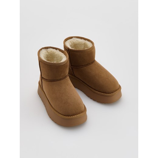 Reserved - Botki z ociepleniem - brązowy ze sklepu Reserved w kategorii Buty zimowe dziecięce - zdjęcie 186198964