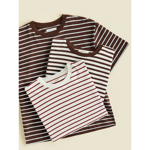 Reserved - Bawełniany t-shirt w paski - wielobarwny ze sklepu Reserved w kategorii Bluzki damskie - zdjęcie 186199011