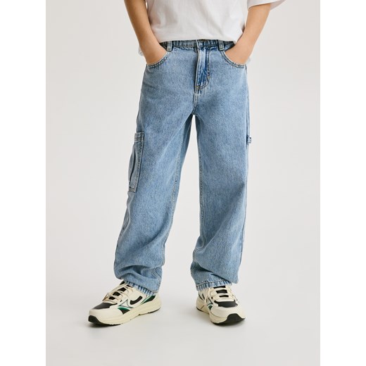 Reserved - Jeansy straight fit - niebieski Reserved 134 (8 lat) Reserved