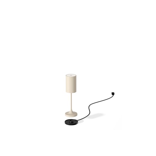 Praktyczna bezprzewodowa lampa stołowa LED do kawiarni i barów VINA 200 ceramiczny kremowy biały 6 sztuk/komplet ze sklepu Lysne w kategorii Lampy stołowe - zdjęcie 186199304