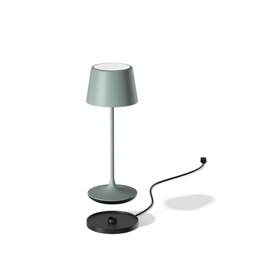 Restauracyjna lampka przenośna LED LUNA 300 w kolorze zielono-szarym matowym 6 sztuk/komplet ze sklepu Lysne w kategorii Lampy stołowe - zdjęcie 186199340