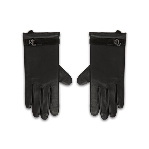 Rękawiczki LAUREN RALPH LAUREN 454927240001 Czarny ze sklepu eobuwie.pl w kategorii Rękawiczki damskie - zdjęcie 186199901