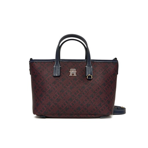 Tommy Hilfiger Torebka Th Monoplay Le Nano Tote AW0AW17717 Granatowy ze sklepu MODIVO w kategorii Torby Shopper bag - zdjęcie 186200412