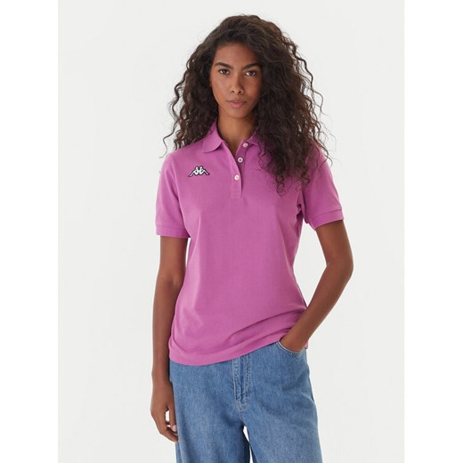 Kappa Polo Logo Sharas Wss 302B3C0 Fioletowy Regular Fit ze sklepu MODIVO w kategorii Bluzki damskie - zdjęcie 186200414