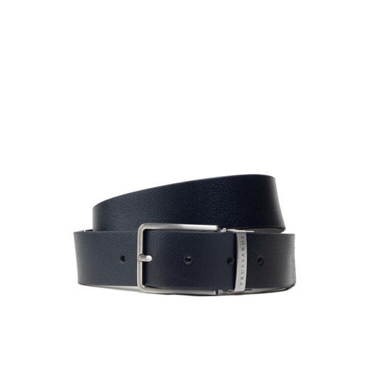 Trussardi Pasek Męski Belt H 3,5 Cm 71L00169 Granatowy - id: 0000301179207 - marki Trussardi - 186200423 Trussardi Pasek Męski Belt H 3,5 Cm 71L00169 Granatowy ze sklepu MODIVO w kategorii Paski męskie - zdjęcie 186200423