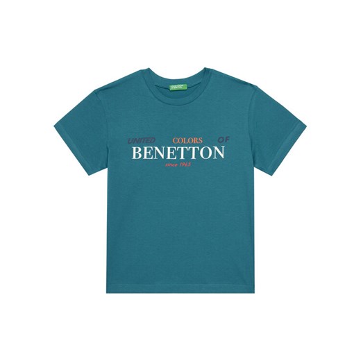 United Colors Of Benetton T-Shirt 3I1XC10Q4 Niebieski Regular Fit ze sklepu MODIVO w kategorii T-shirty chłopięce - zdjęcie 186200623