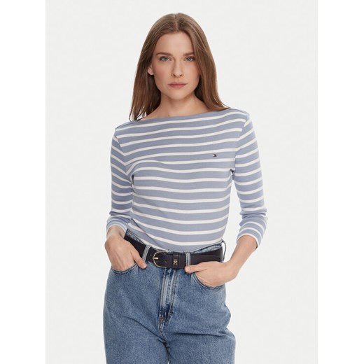 Tommy Hilfiger Bluzka WW0WW40589 Błękitny Regular Fit ze sklepu MODIVO w kategorii Bluzki damskie - zdjęcie 186200674