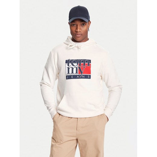 Tommy Jeans Bluza DM0DM22092 Biały Relaxed Fit ze sklepu MODIVO w kategorii Bluzy męskie - zdjęcie 186200721