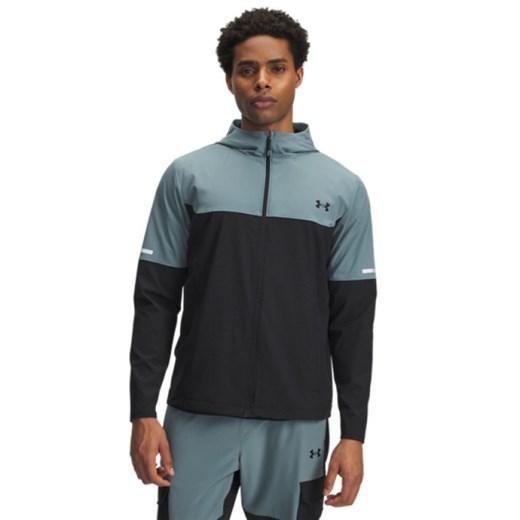 Męska kurtka treningowa Under Armour UA Tech Utility Woven - czarna ze sklepu Sportstylestory.com w kategorii Kurtki męskie - zdjęcie 186202050