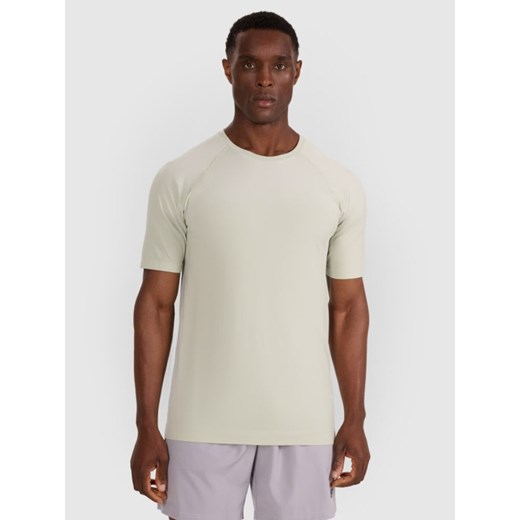 Męska koszulka treningowa 4F 4FWAW25TFTSM1845 - turkusowa ze sklepu Sportstylestory.com w kategorii T-shirty męskie - zdjęcie 186202094