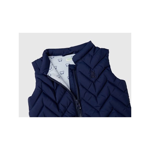 Benetton Kamizelka pikowana w kolorze granatowym 74 wyprzedaż Limango Polska